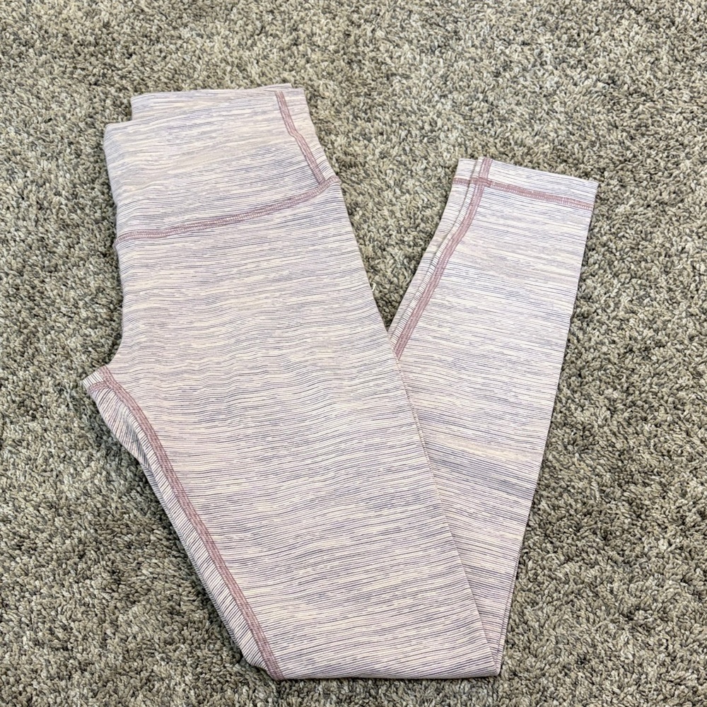 Lululemon Athletica Light Pink Heathered Leggings